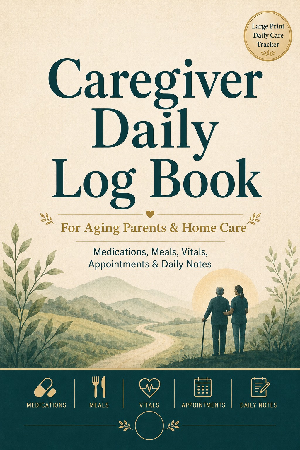 Caregiver Daily Log Book cover