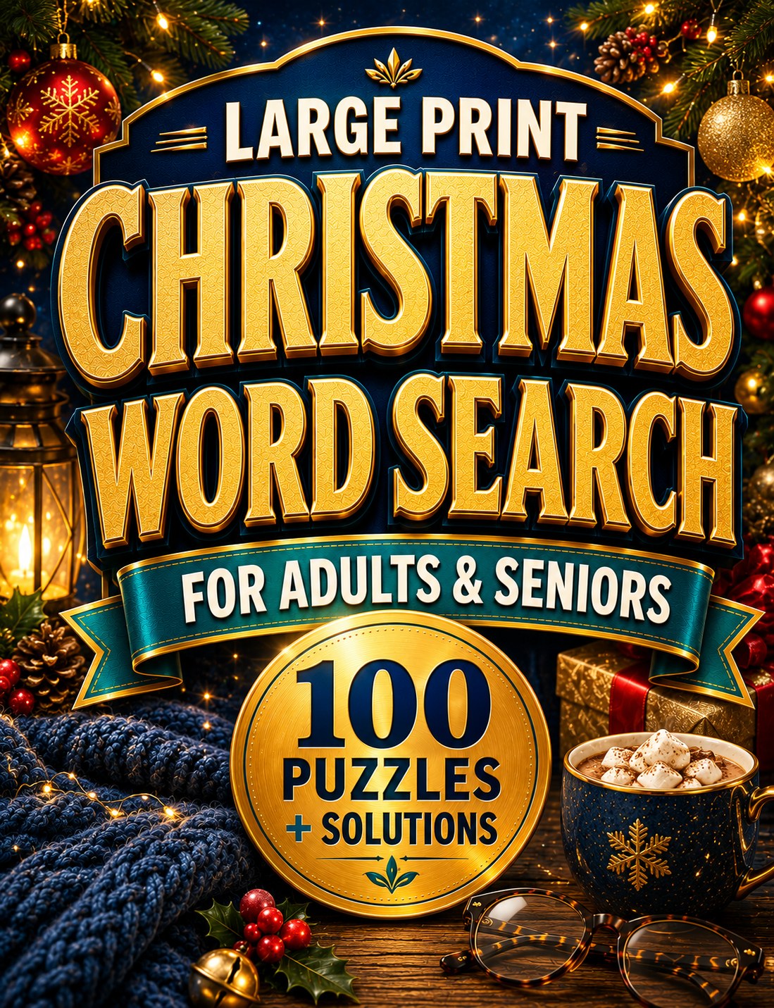 Christmas Word Search Large Print for Adults and Seniors cover