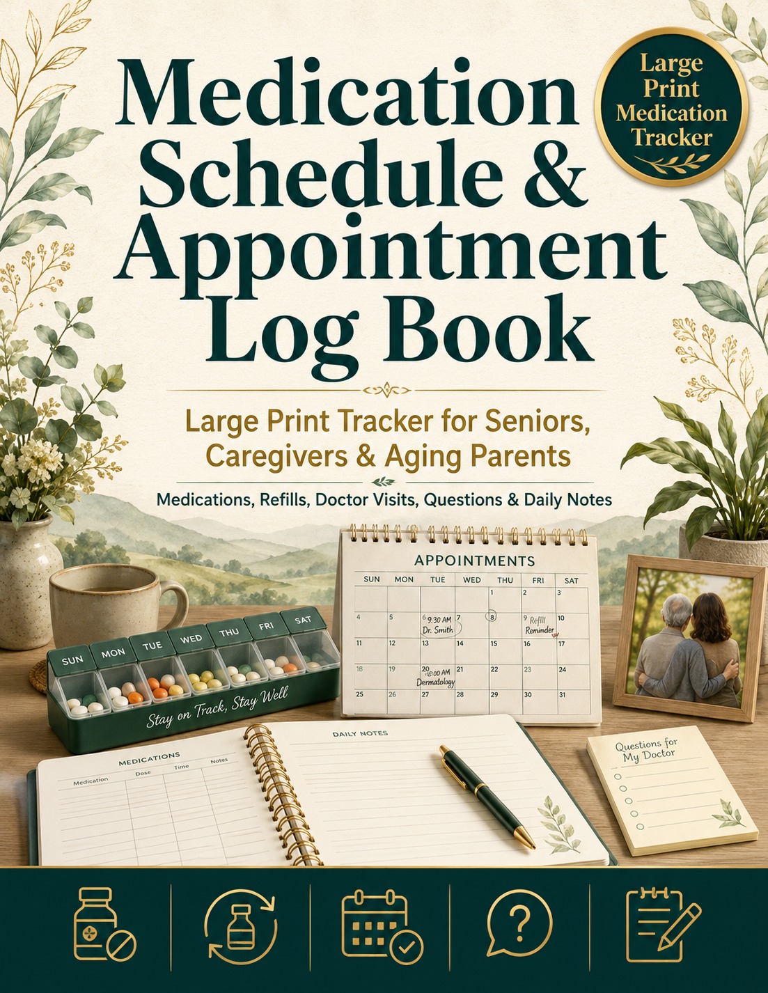 Medication Schedule & Appointment Log Book cover